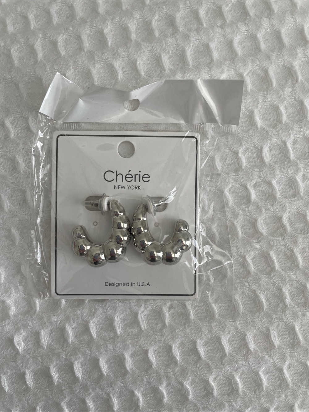 Chérie New York Silver Hoop Earrings